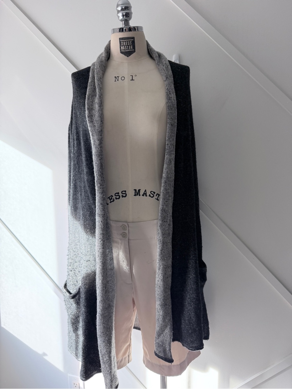 Aritzia Babaton Wool Cashmere Long Open Front Cardigan Small AS IS
